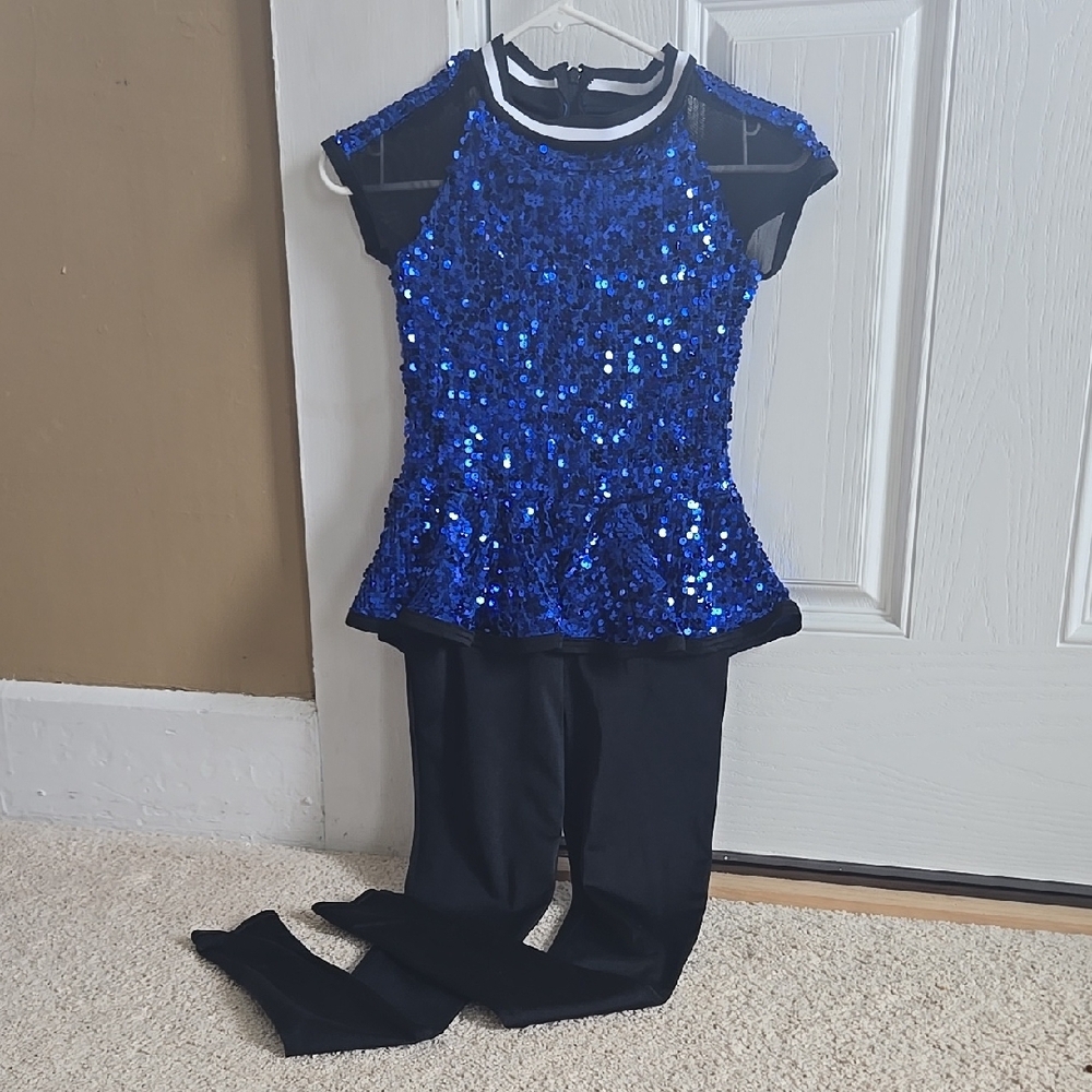 Blue Sequin Kids Costume